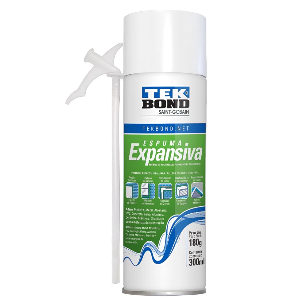 Spray Aerossol Espuma Expansiva 300ml/180g Tek Bond